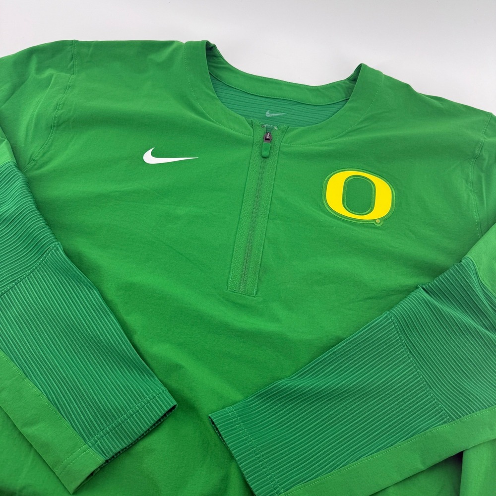 Nike Oregon Ducks Sideline Dri-FIT Quarter Zip Pullover Green XXL Mens NCAA